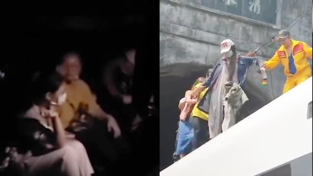 台铁列车脱轨：灯光昏暗乘客被困蜷紧身体 爬车顶求生
