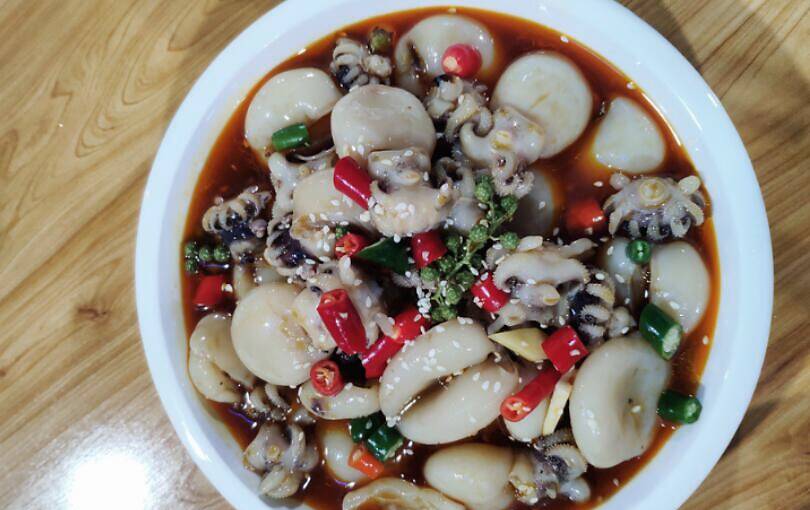 捞汁墨鱼仔最美味的家常做法脆爽入味一口一个真的太好吃了