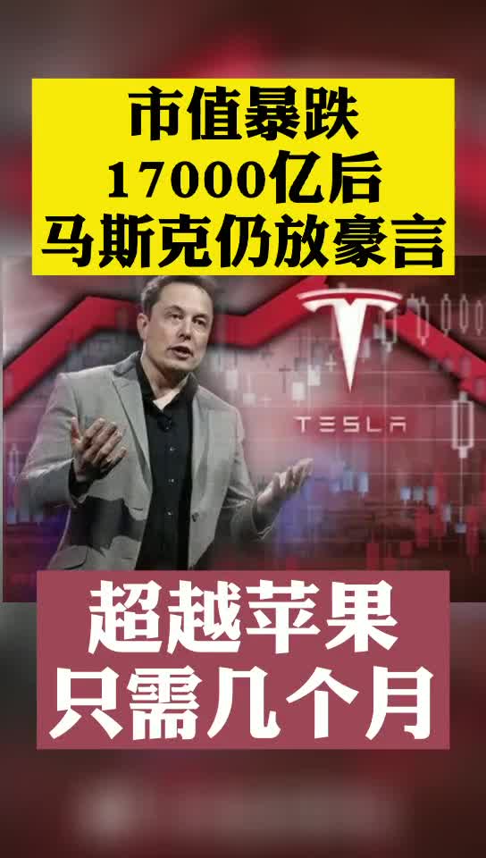马斯克秒删评论！市值暴跌仍放豪言“超越苹果只需几个月”