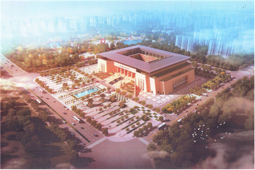 图1：博物馆东北视角鸟瞰效果图/来自征集公告