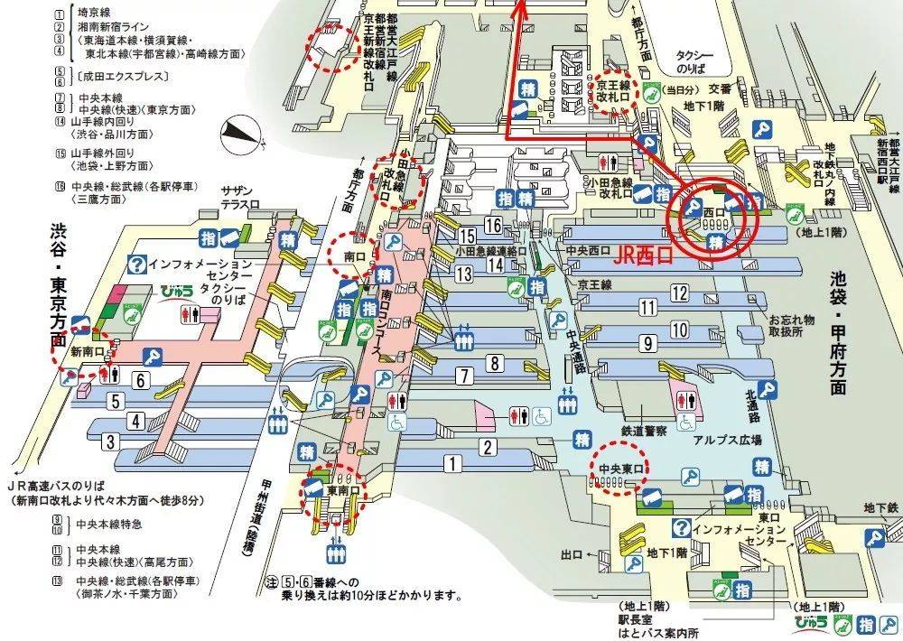 新宿地铁站平面图图片