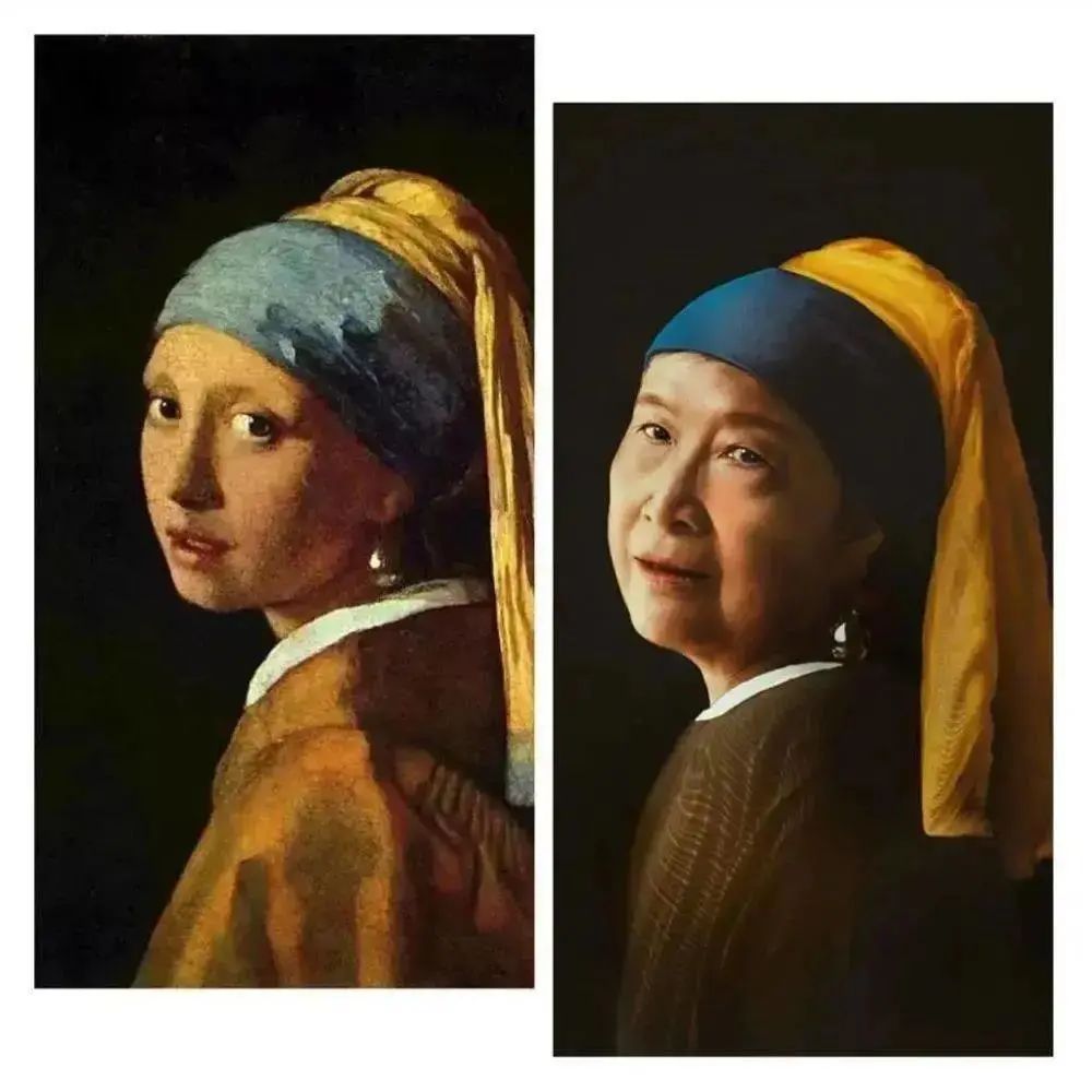 (老人们模仿世界名画,图源网络)