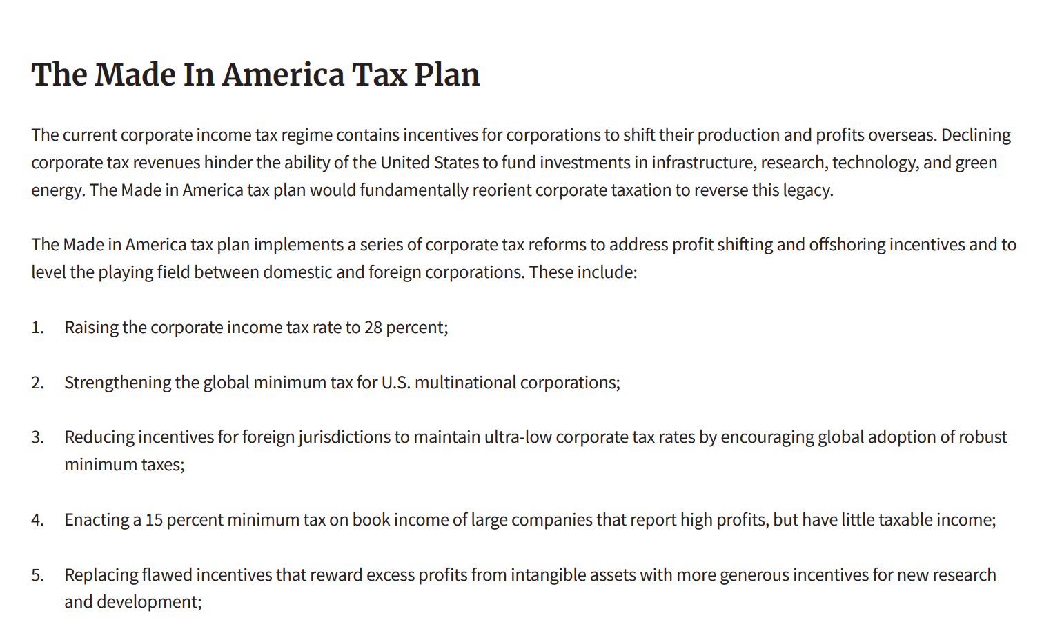 拜登政府公布税改计划：推进全球最低企业税率力促2万亿美元税基回流_凤凰网