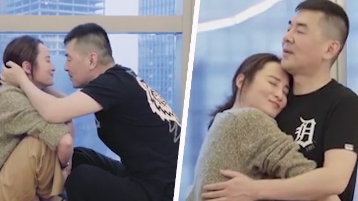 老夫老妻依然甜蜜！陈建斌为老婆念诗，蒋勤勤感动不已深情拥吻