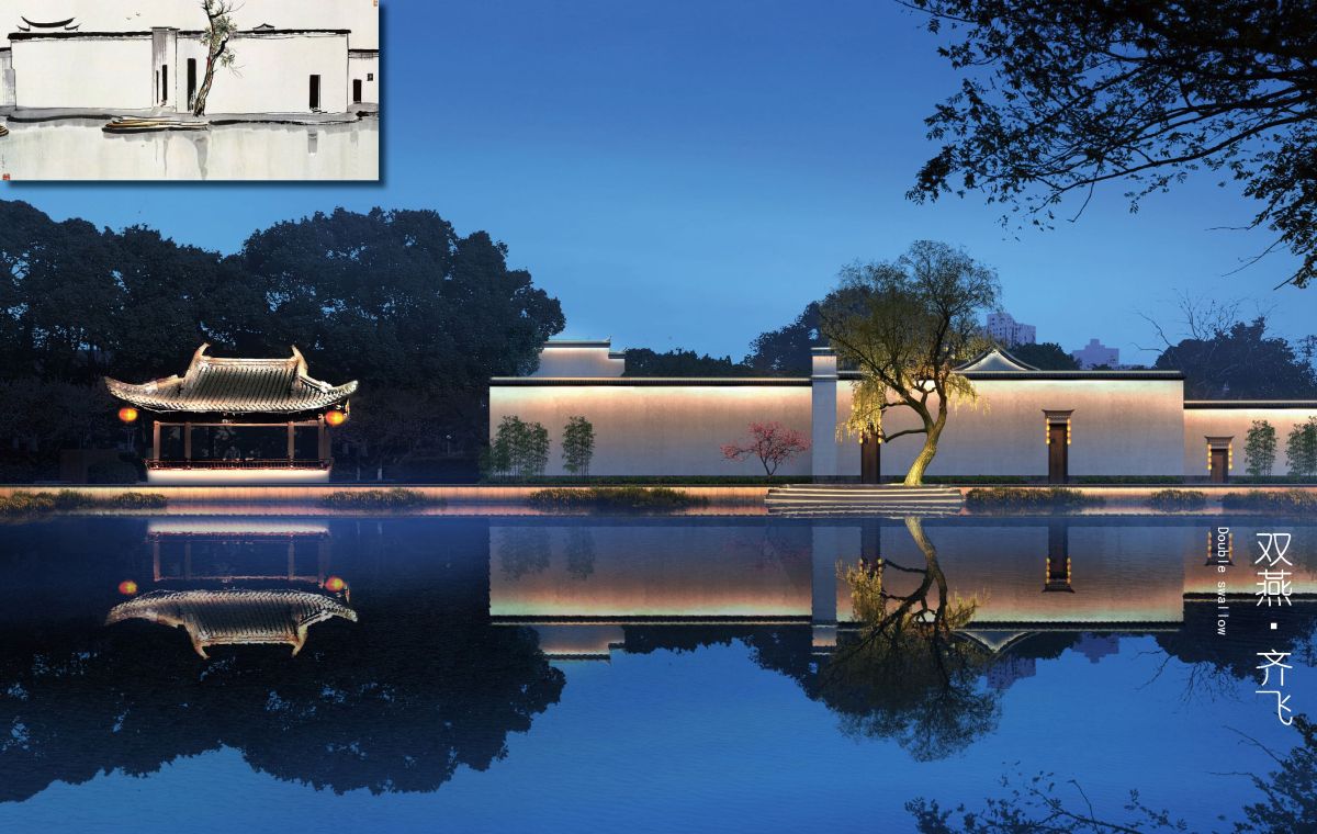天一阁月湖景区提升改造将重现吴冠中双燕景观