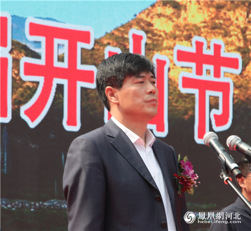 图4:涞水县委书记王江宣布开幕。韩菲/摄