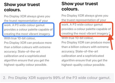 ▲Pro Display XDR 网站被投诉后的变化