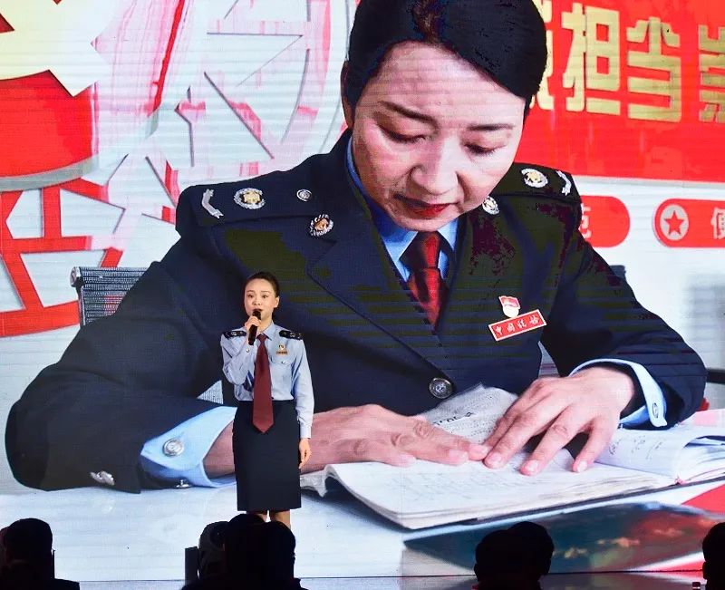 宣讲人王娴宣讲剡红红先进事迹