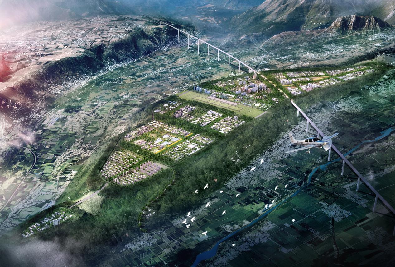 西安航空基地（蓝田）航空产业园规划效果图