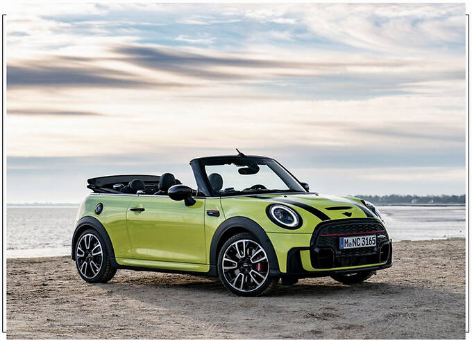 minijcw敞篷版官图发布中置双出排气搭黑色外观配件