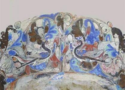 285窟禅窟上的鸡（敦煌研究院供图）