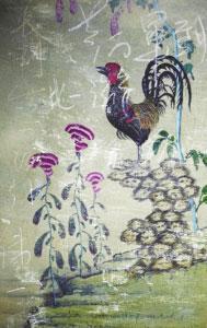 莫高窟宋代第454窟的公鸡（敦煌研究院供图）