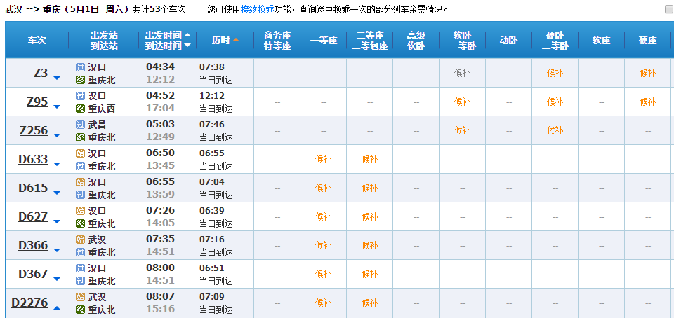 五一武漢到廣州等地火車票銷售火爆熱門航線機票全價售賣