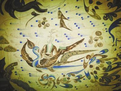 莫高窟285窟乘鸾仙人（敦煌研究院供图）