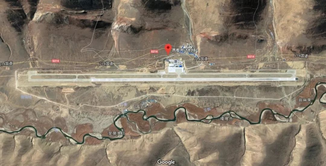 最长的民用机场跑道（图片来源：谷歌地图）