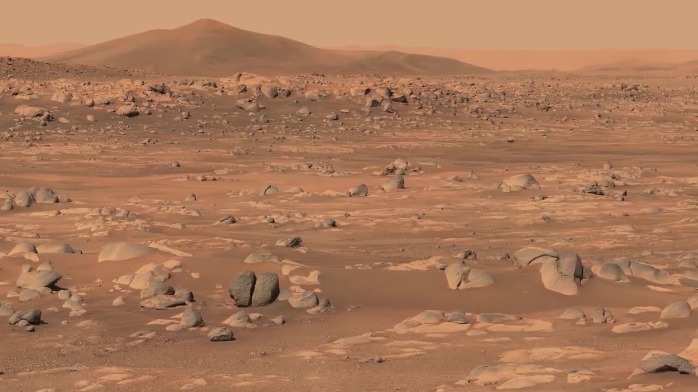 毅力号火星车拍到最美全景，这就是火星表面，太酷了