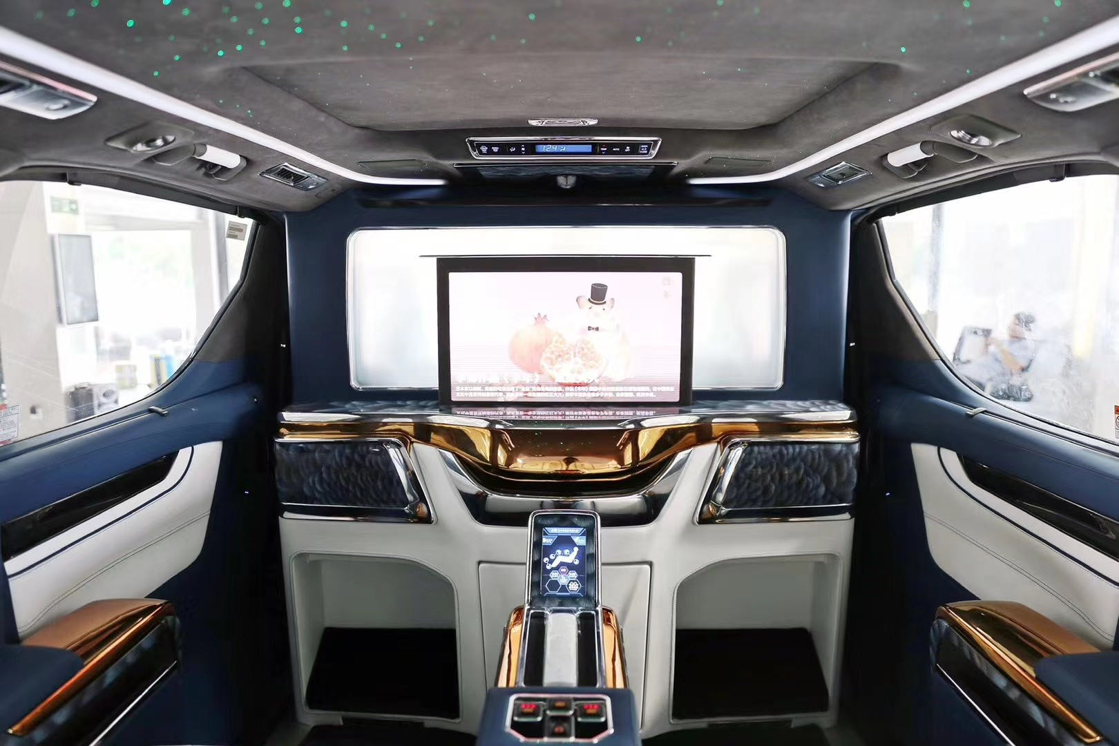 埃尔法蒙娜丽莎黑色米色红色内饰实拍图