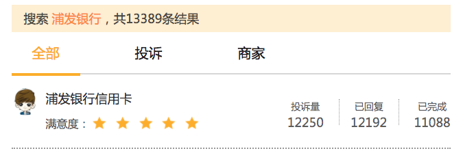投诉平台数据截图