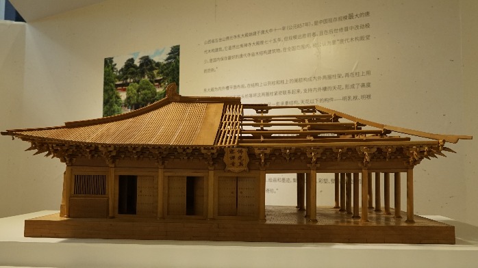 佛寺建築展佛光寺東大殿建築模型