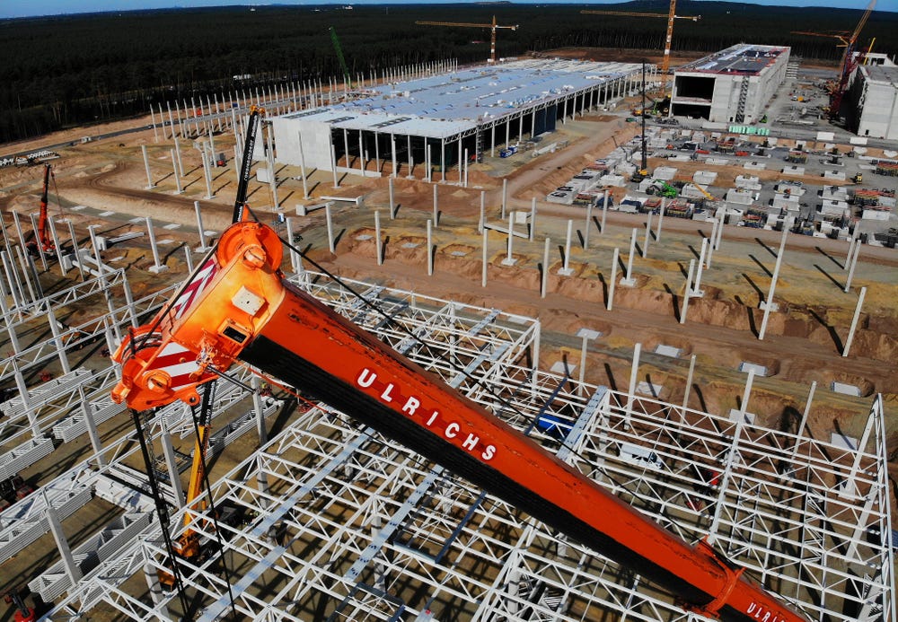 特斯拉德国工厂正在建造中