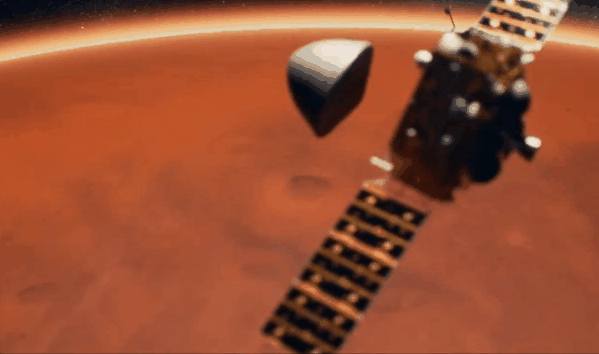 第一视角模拟天问一号登陆火星