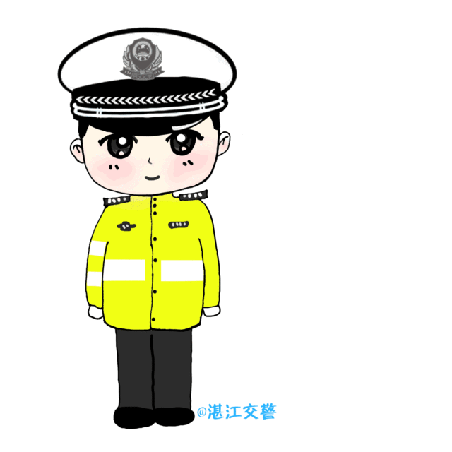 湛江交警"小黄人"赶考"五一"交通安保剪影