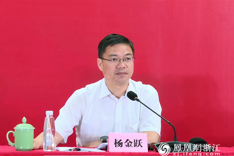 丽水市莲都区委常委、常务副区长杨金跃发表讲话