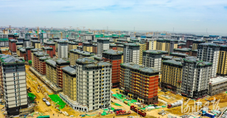 2021年5月17日拍摄的雄安新区容东片区中建三局G2安置房项目。