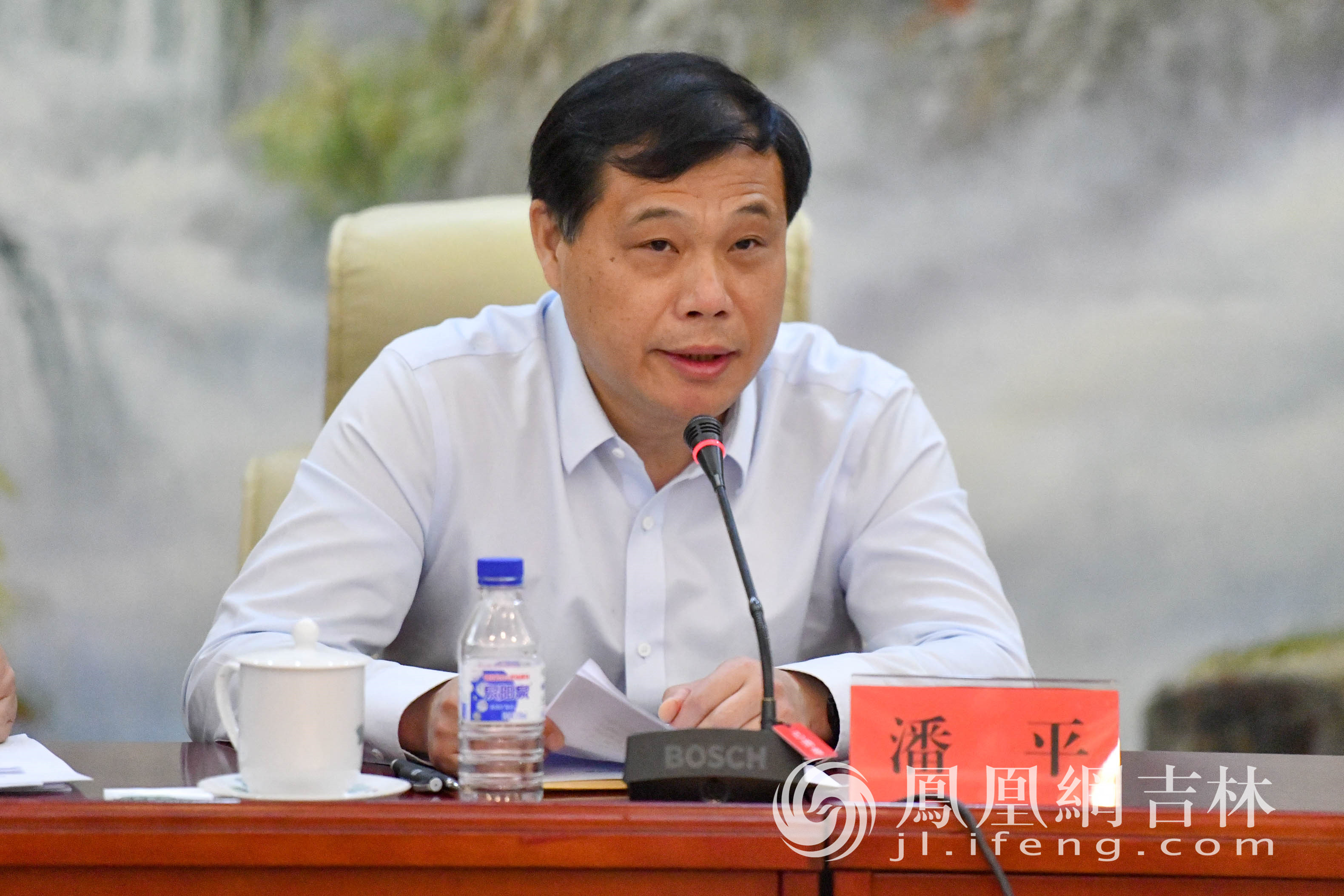 世界中医药学联合会秘书长助理潘平在会上致辞。梁琪佳摄