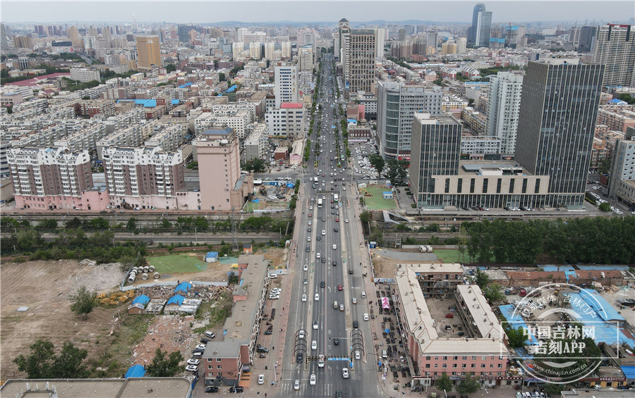 航拍长春西安桥