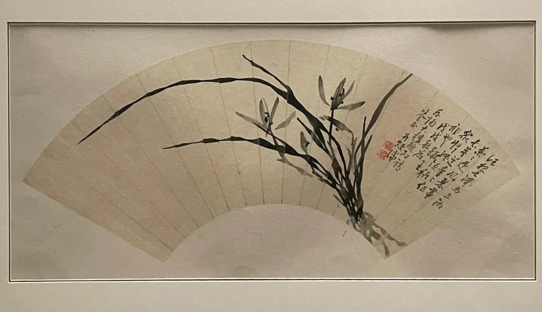 释常谦花卉扇面