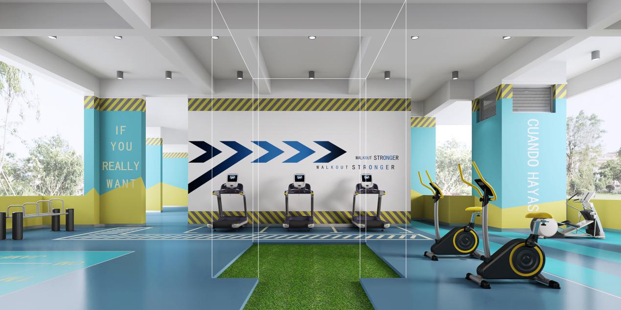 瑜伽区,让业主下楼即可在舒适惬意的休闲空间里消除疲惫,肆意挥洒运动