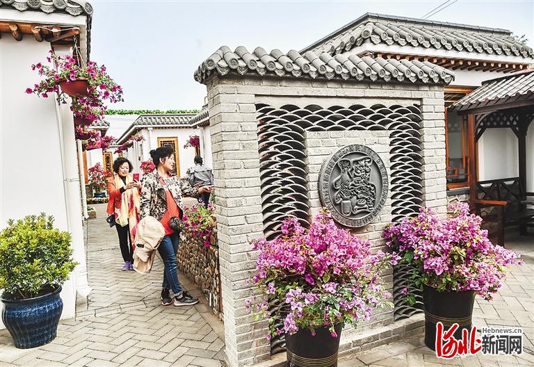 在秦皇岛北戴河村,改造后的特色院落吸引了不少游客。近年来,该村利用村里闲置多年的老宅院吸引京津等地知名艺术家和艺术机构入驻,打造出别具一格的艺术村落。河北日报记者赵杰摄