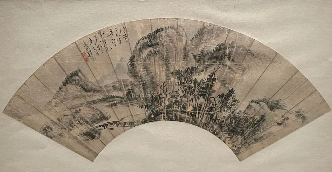 释积良山水扇面