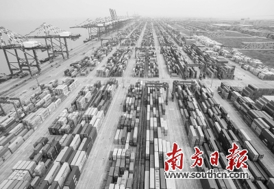 广州市属国企面向全球公开选聘百余名国企高级经管人才。图为位于南沙自贸片区的南沙港集装箱码头。 南方日报记者 肖雄 摄