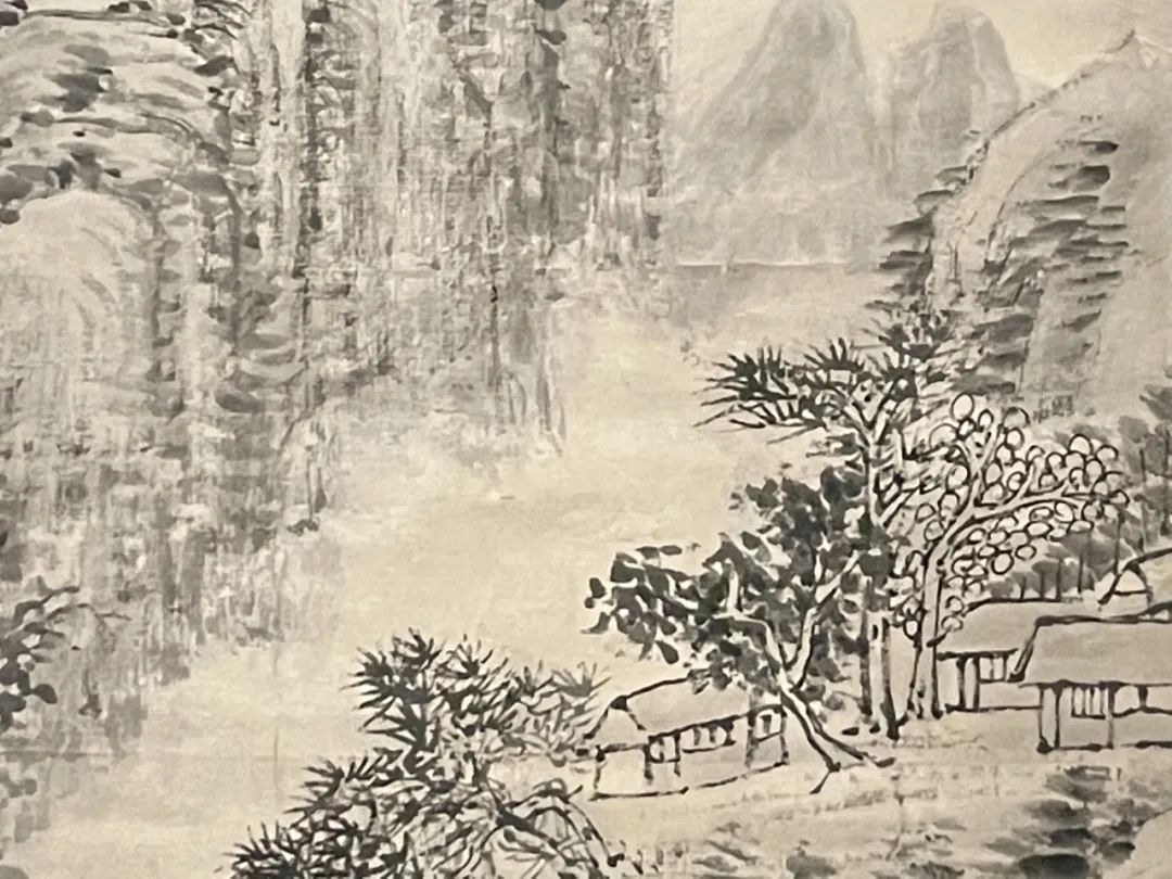 释湛莹山水轴（局部）