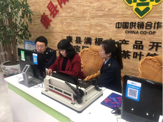 电商帮帮团进企业辅导网上申报、发票申领