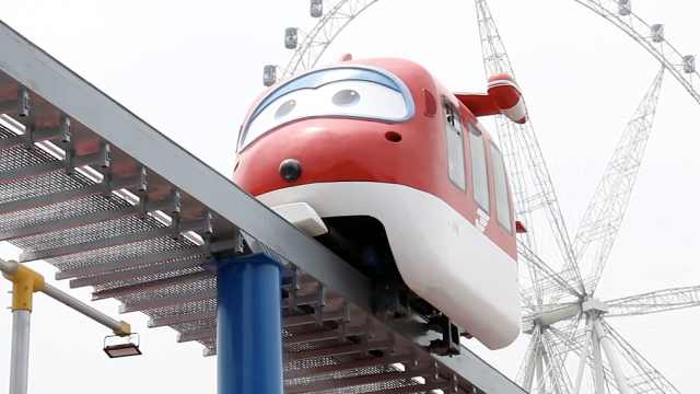 已上新安排！全球首款超级飞侠列车现身重庆欢乐谷，实拍解锁