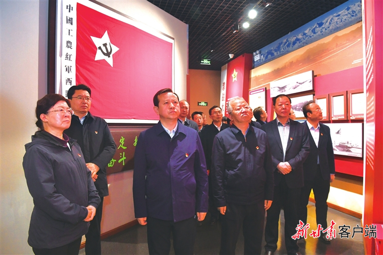 武威市委理论学习中心组在古浪战役纪念馆接受党史教育