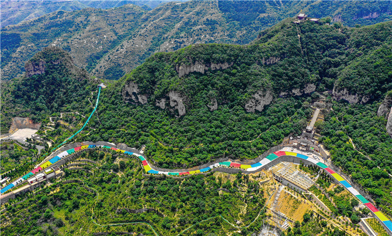 5月30日拍摄的河北省邯郸市磁县天保寨景区（无人机照片）。