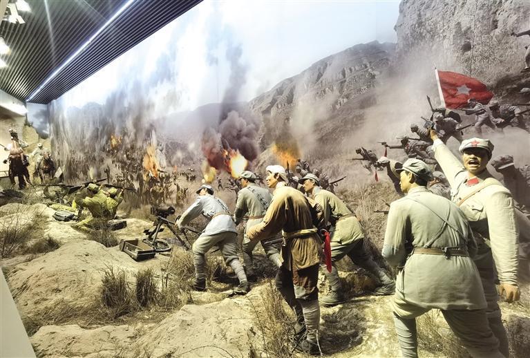 南梁革命纪念馆展出的红军作战场景