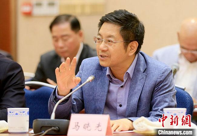 图为中央台办、国台办宣传局局长马晓光致辞。　高展 摄