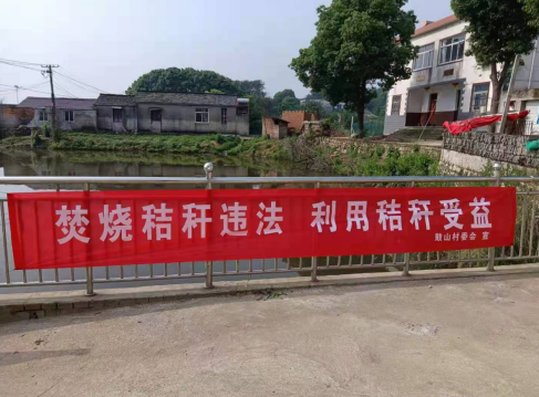 目前,半汤街道在重点区域都设置了禁烧横幅标语,与种植户特别是50亩