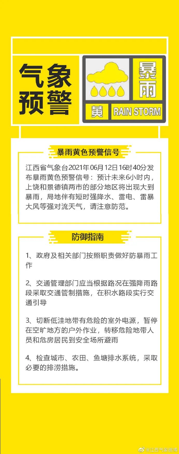 江西发布暴雨黄色预警！小长假接下来的天气如何？