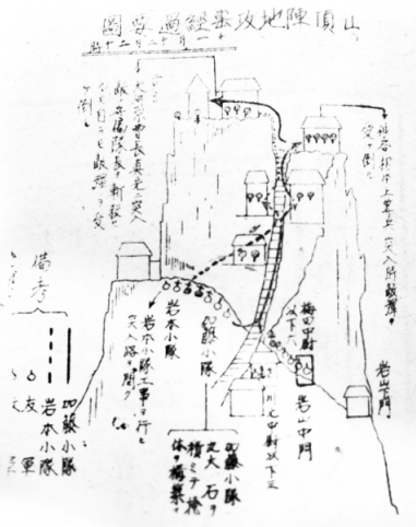 日军绘制的马鞍山山顶图