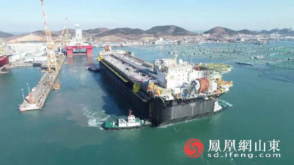 2019年12月,中集来福士向巴西国家石油公司交付P71 FPSO船体