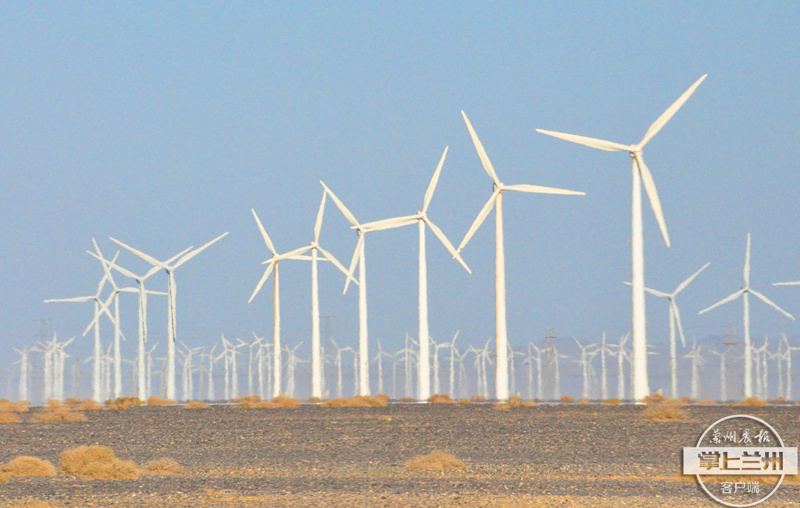 酒泉市瓜州县安北第一风电场风景