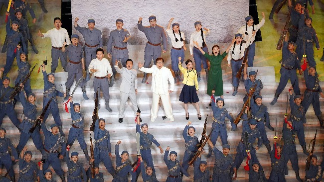 港台艺人献唱建党百年张韶涵成龙合唱保卫黄河