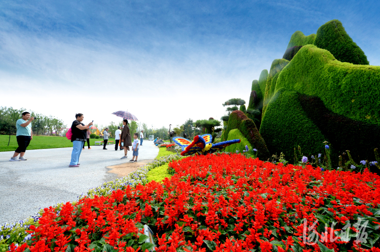 2021年7月4日，游客在位于河北省唐山市开平区的唐山园博园游览。河北日报记者杜柏桦摄影报道