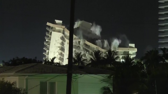 美国坍塌大楼依然有121人失踪 风暴前夜当局爆破拆除残余楼体